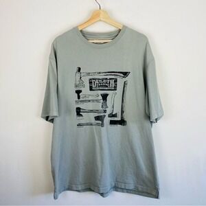 Duluth Trading Co. Ax Long Tail Cotton Short Sleeve Tee Shirt Size Large‎